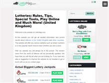 Tablet Screenshot of lottomag.com